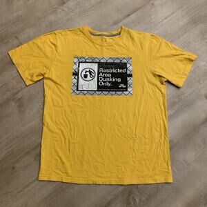 Nike Air Force 1 Dunking Academy T-Shirt Men’s Large L Yellow Restricted Area
